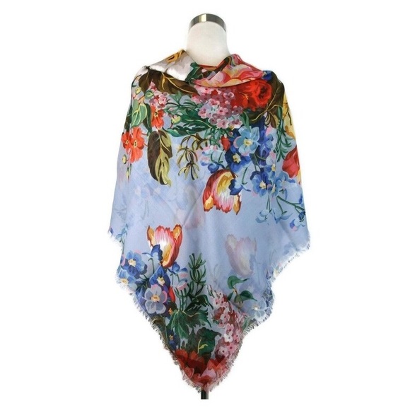 Gucci floral josephine shawl scarf silk 120x120 - Picture 1 of 10